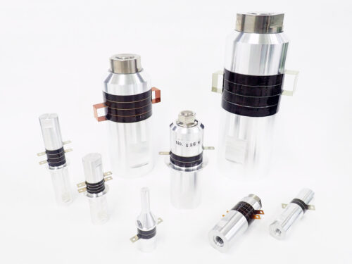 Langevin ultrasonic transducers for processing machines